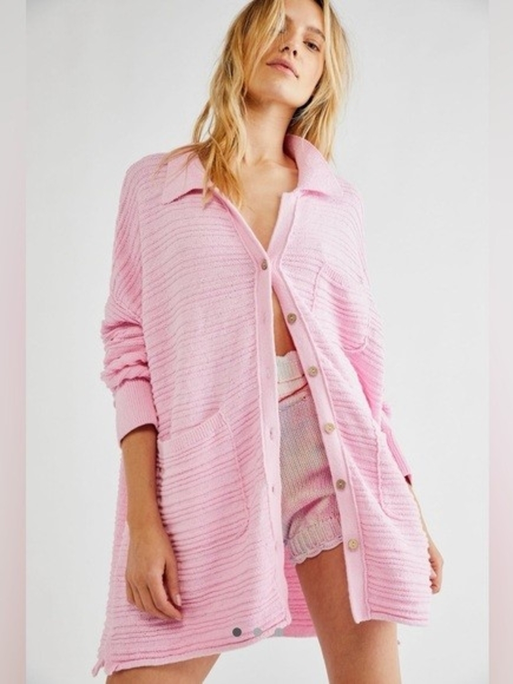 Free People Beach Day Dreaming Button-Up Cardigan Size Medium